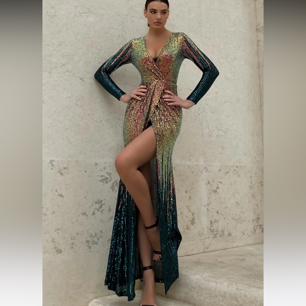 Sequin Maxi Dress M